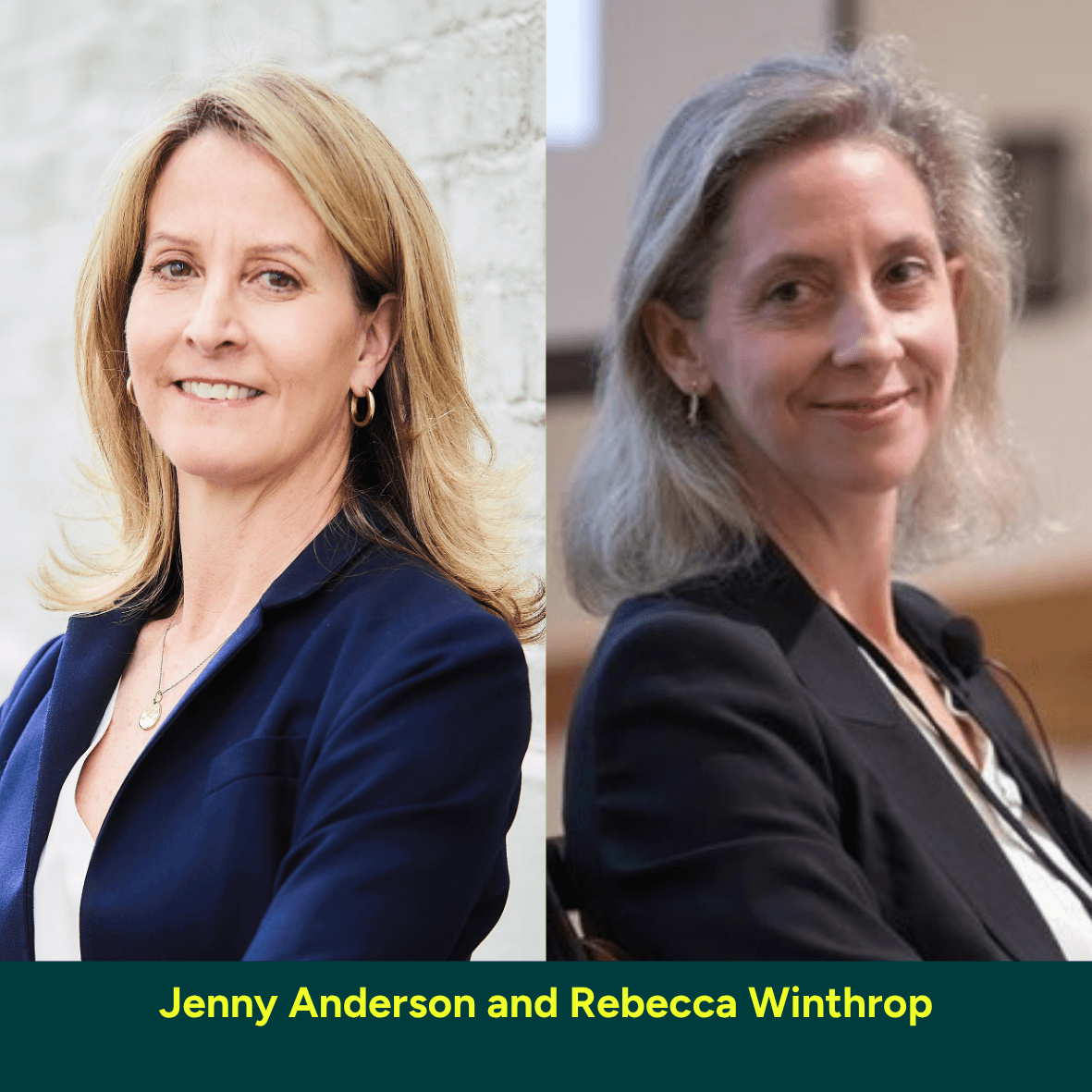 Photos of Jenny Anderson and Rebecca Winthrop, authors of the blog