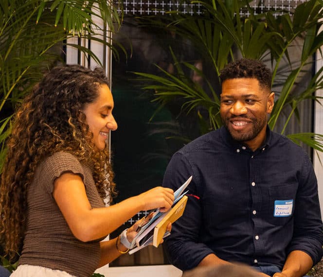 Two project partners at a Big Change event