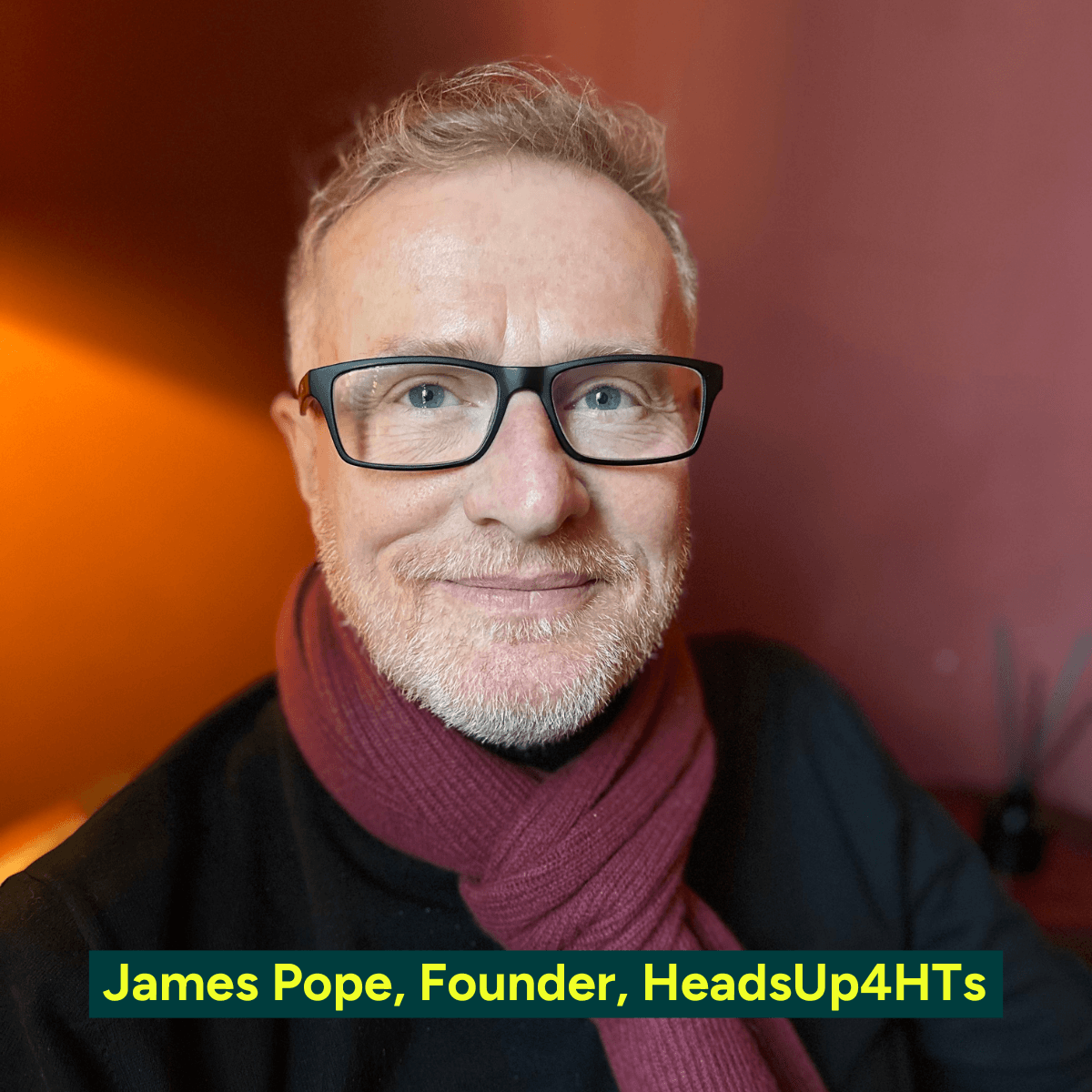 A photo of James Pope, founder, HeadsUp4HTs